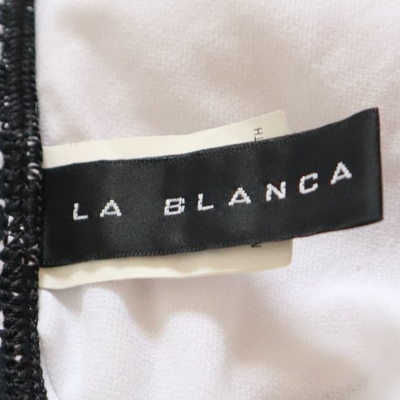 LA BLANCA Triangle Halter Print Bikini Top S / 6 - Picture 4 of 7